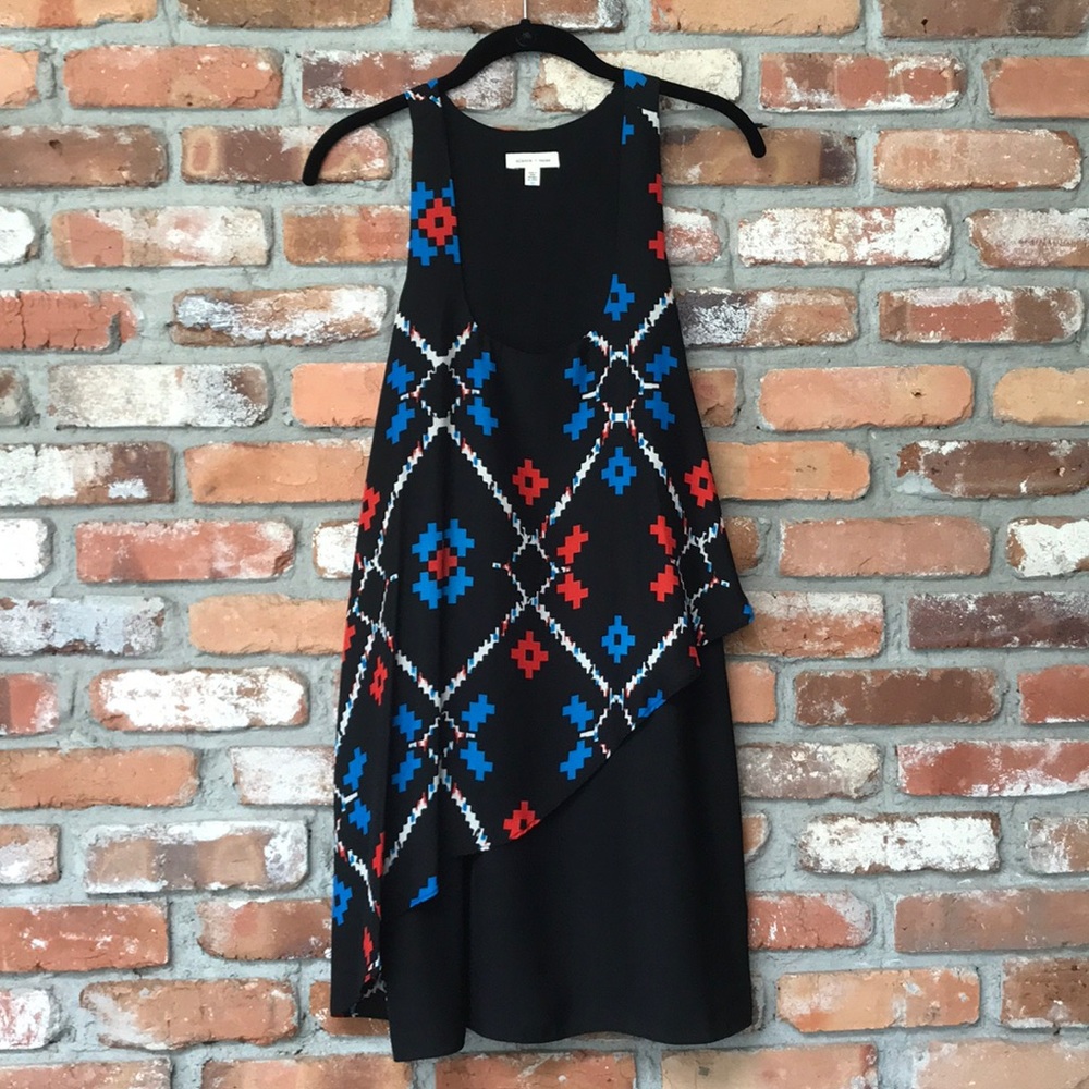 Silence + Noise Black, Blue, Red, and White Dress